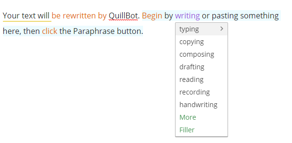 Drop Down Thesaurus